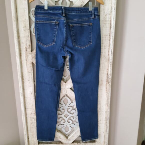 Vigoss Women's Marley Mid-Rise Jagger Skinny Destructed Denim Jeans Classic Fit - Picture 6 of 10